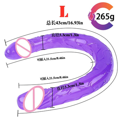 Double head Dildo Long Jelly Realistic Dildo Double Ended Dildo