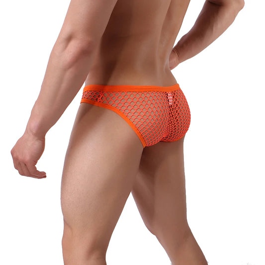 CLEVER-MENMODE Sexy Men's Hollow Underwear Briefs Mesh Fishnet