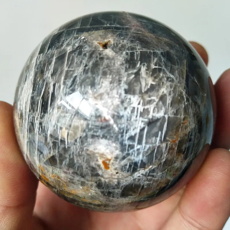 Natural Gray Moonstone Crystal Sphere