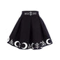 Moon Skirts Womens Magic Spell Symbols