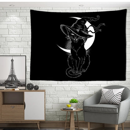 Black Cat Psychedelic Tapestry