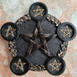 Pentagram  Altar Plate Candle Holder