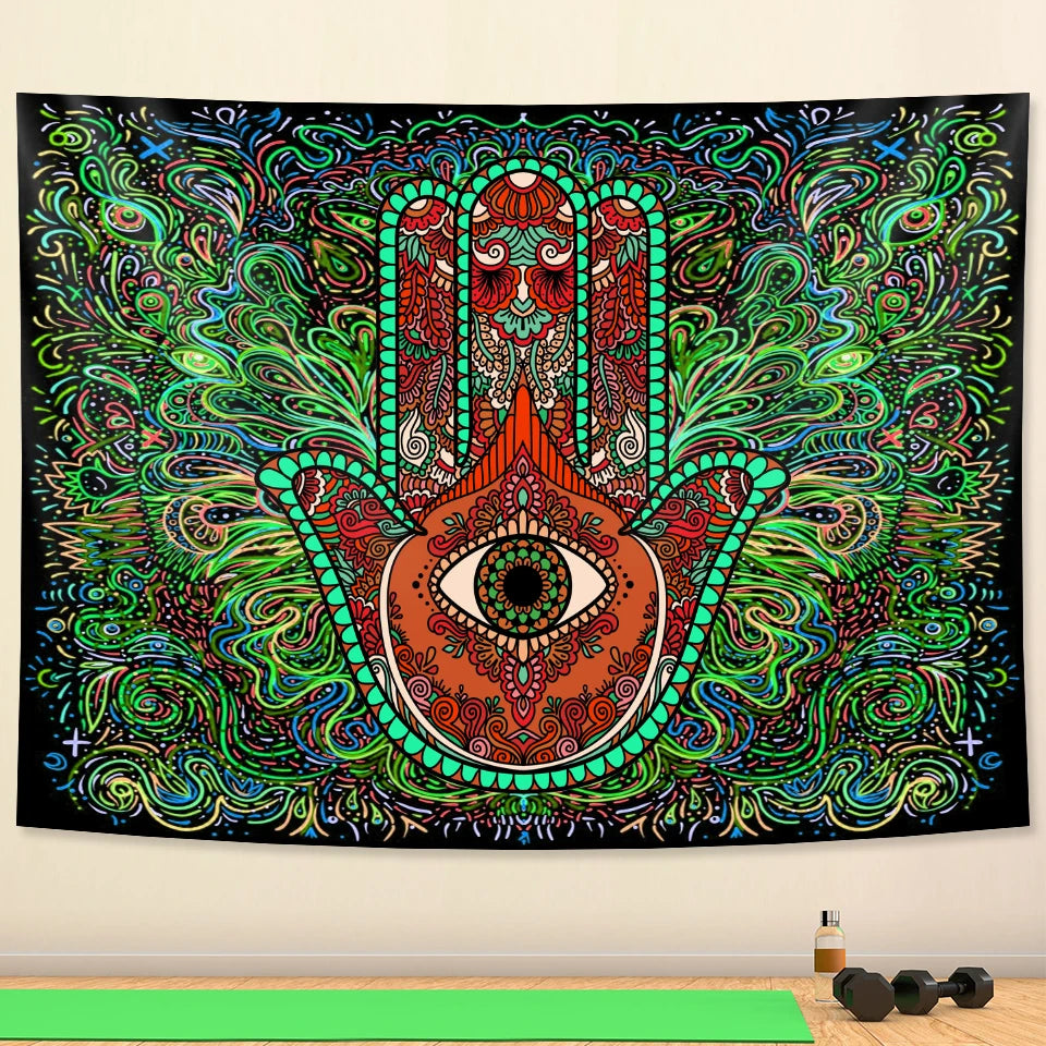 Lucky hand tapestry