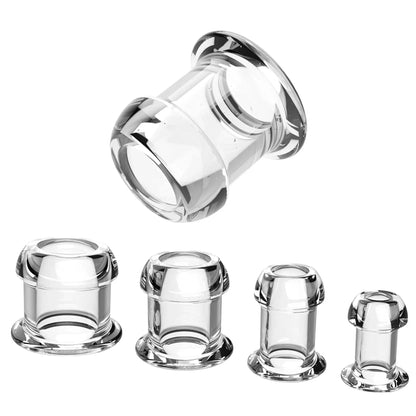 Hollow Speculum Peeking anal beads butt plug with stopper expander