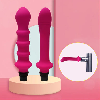 1 Pc Threaded Silicone Fascia Gun Massage Head With 3 Sizes Of Connectors, 12-13mm/15-16mm/18-19mm