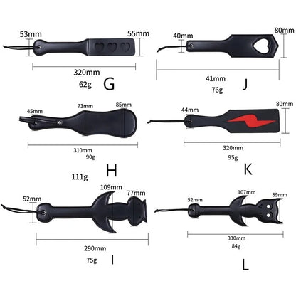 Multiple style leather whip