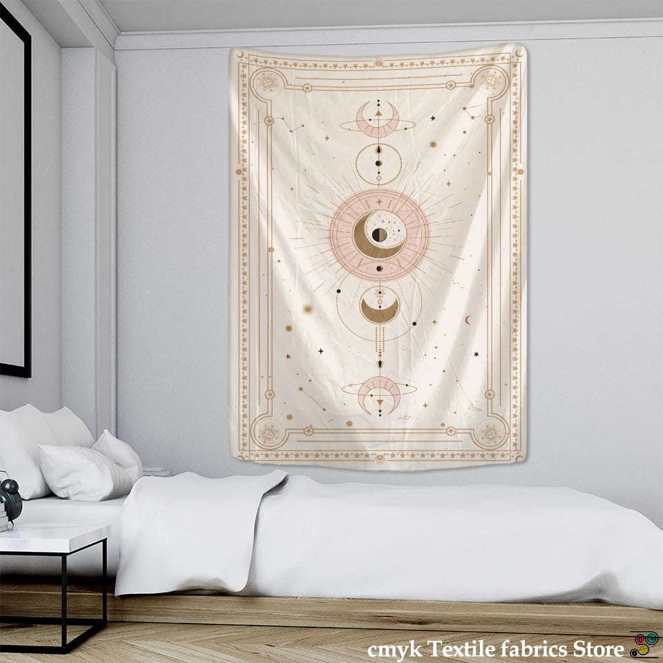 Pink Planet Tarot Tapestry