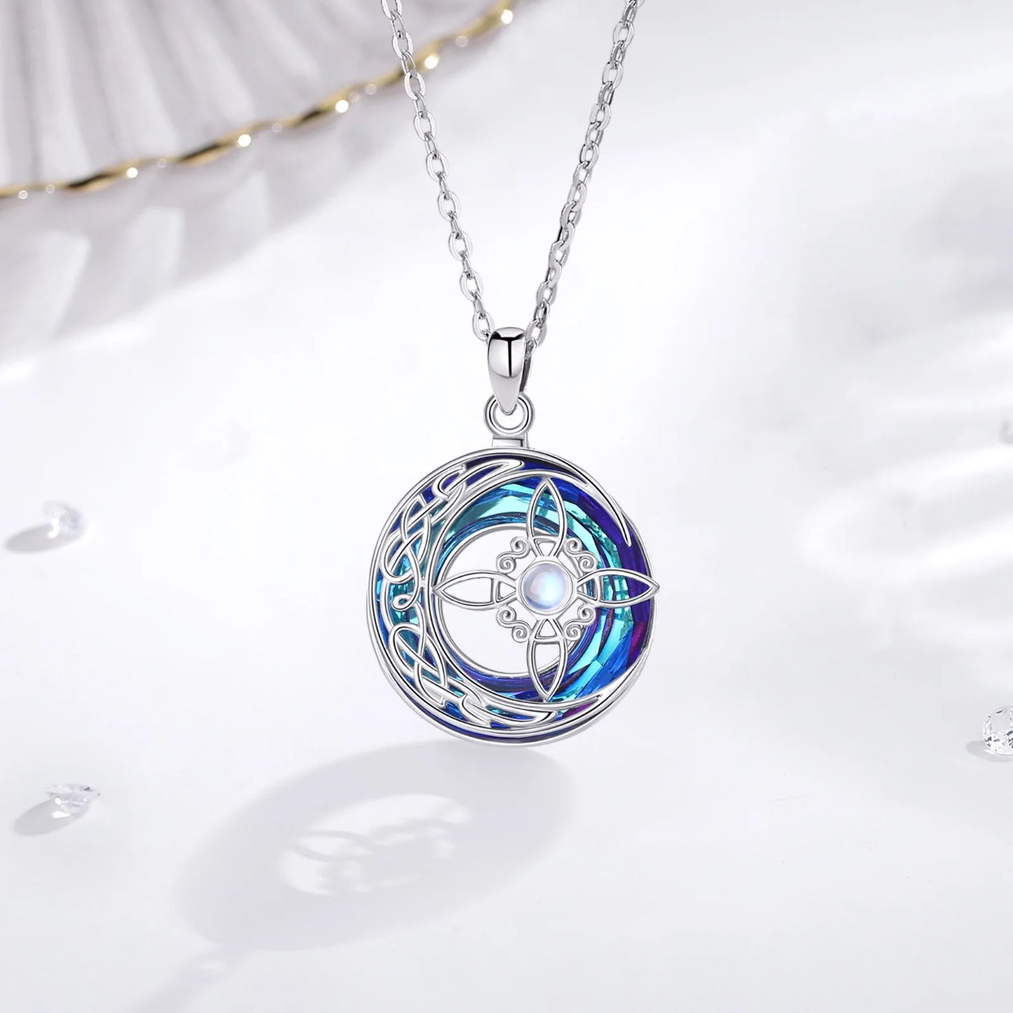 Sterling Silver Witch Knot Necklace