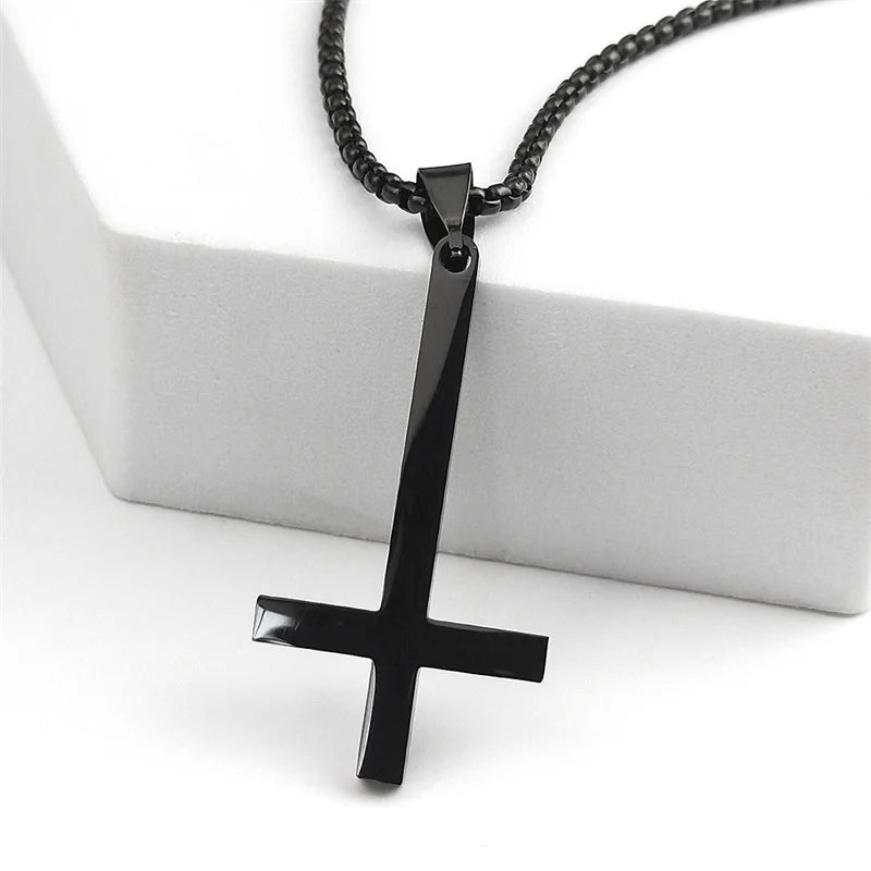 Upside Down Cross  Necklace