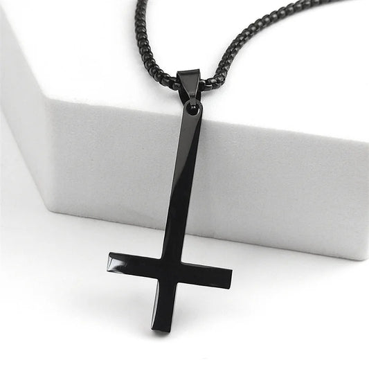 Upside Down Cross  Necklace