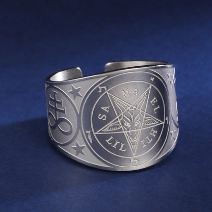 Pentagram Tetragrammaton Ring