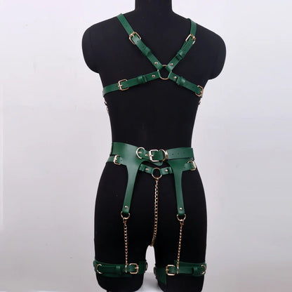 Full Body Harness Bra Sexy Leather Lingerie