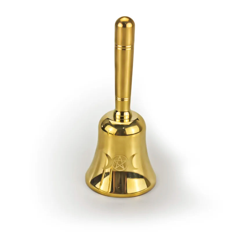 Triple Moon Lotus Triquetra Brass Bells