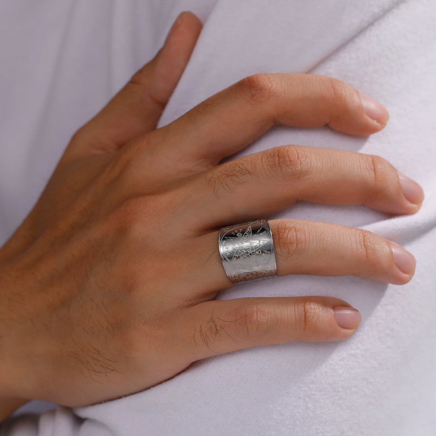 Pentagram Tetragrammaton Ring