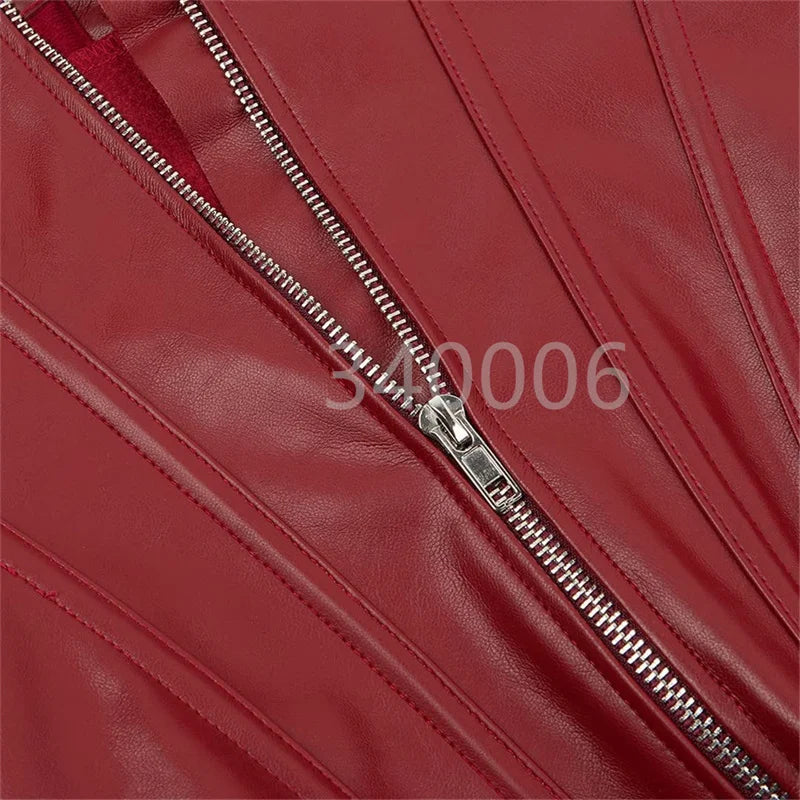 caudatus Ladies Faux Leather Corsets w/ zipper