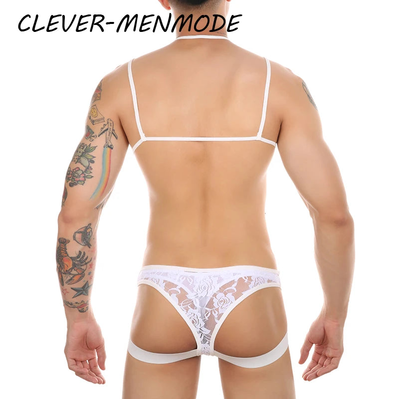Men's Sexy  Underwear Set Mini Lace