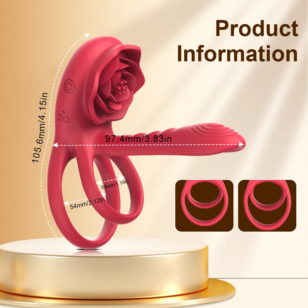 Cockring Couple Vibrator with Dual Motor