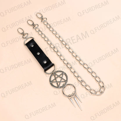 Pentagram Leg Chain Harness