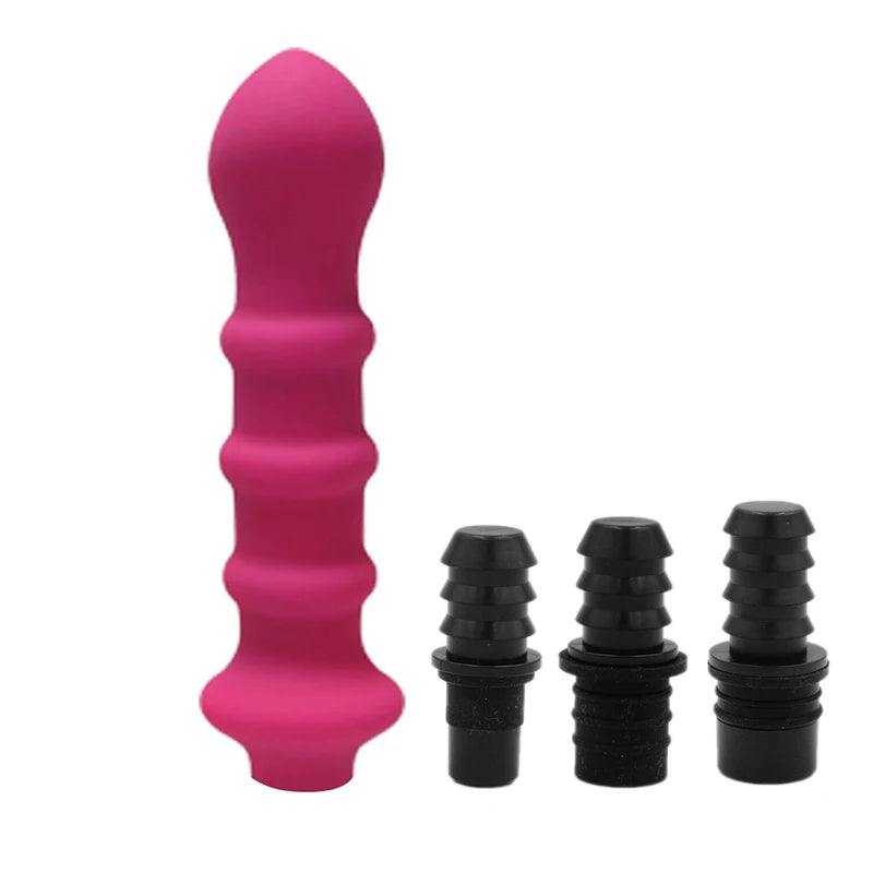 1 Pc Threaded Silicone Fascia Gun Massage Head With 3 Sizes Of Connectors, 12-13mm/15-16mm/18-19mm