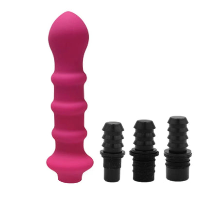 1 Pc Threaded Silicone Fascia Gun Massage Head With 3 Sizes Of Connectors, 12-13mm/15-16mm/18-19mm