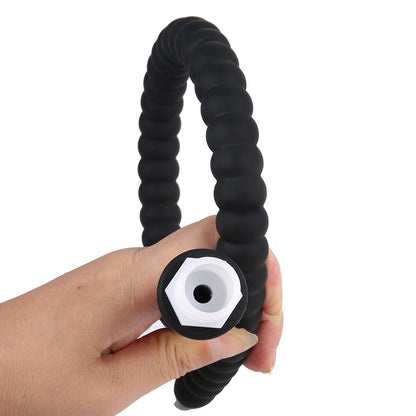 Long Anal Plug Silicone Enema Deep Butt Plug W/ Faucet Attachment