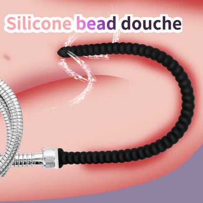 Long Anal Plug Silicone Enema Deep Butt Plug W/ Faucet Attachment