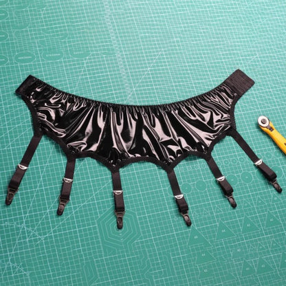 Retro PVC Leather Garters For Stockings