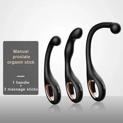 Non-Slip Manual Massager Silicone Anal Sex Toy for Enhanced Pleasure Control Method Manual
