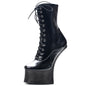 Unisex 7 inch Ponyplay Platform Heelless Ankle Boots Size36-46