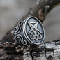 Vintage Stone Ring With Lucifer Satan Signet