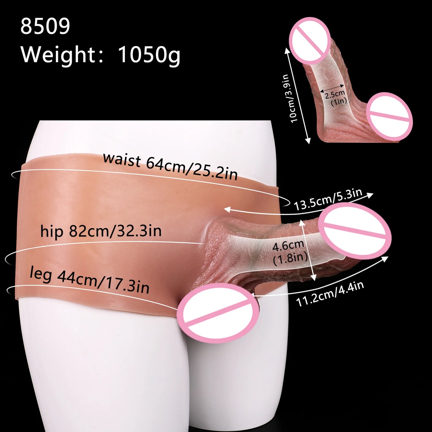 FAAK Silicone Briefs with Penis Sleeve Male Masturbator