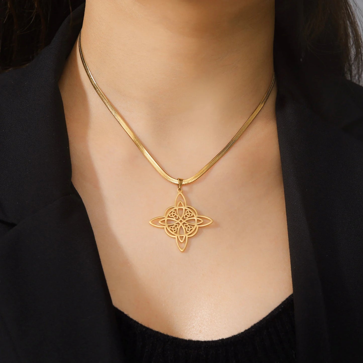 Vintage Witch Knot Necklace