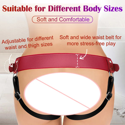 Red Strap On Dildo Harness