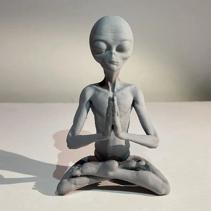 Meditation Alien Statue