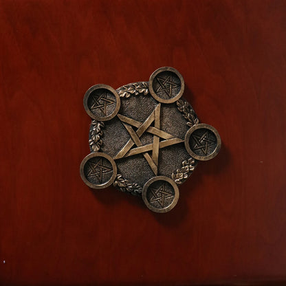 Pentagram  Altar Plate Candle Holder