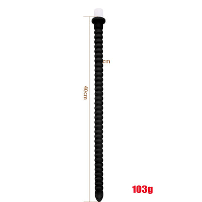 Long Anal Plug Silicone Enema Deep Butt Plug W/ Faucet Attachment