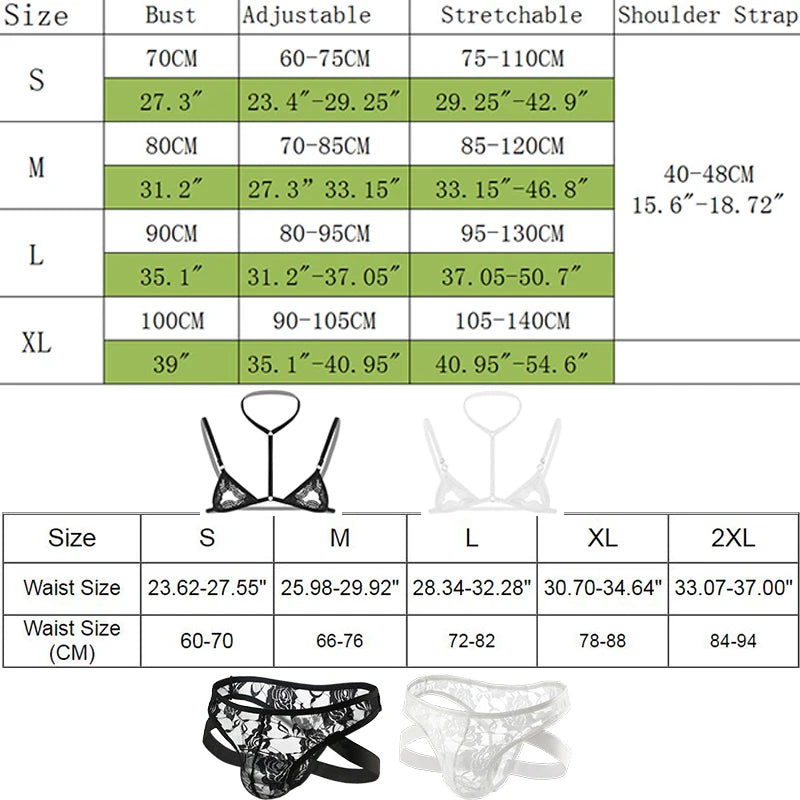 Men's Sexy  Underwear Set Mini Lace