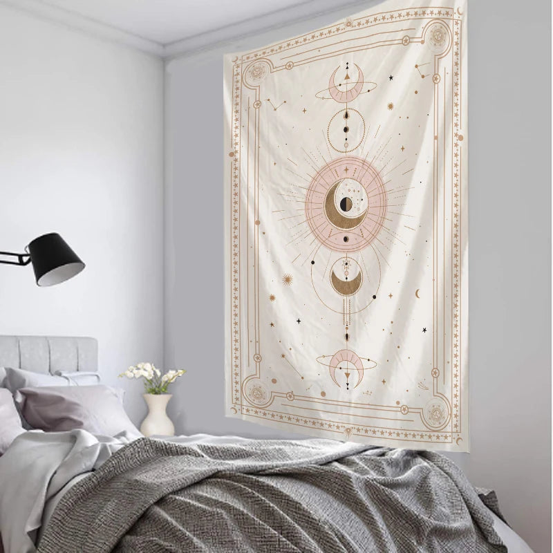 Pink Planet Tarot Tapestry