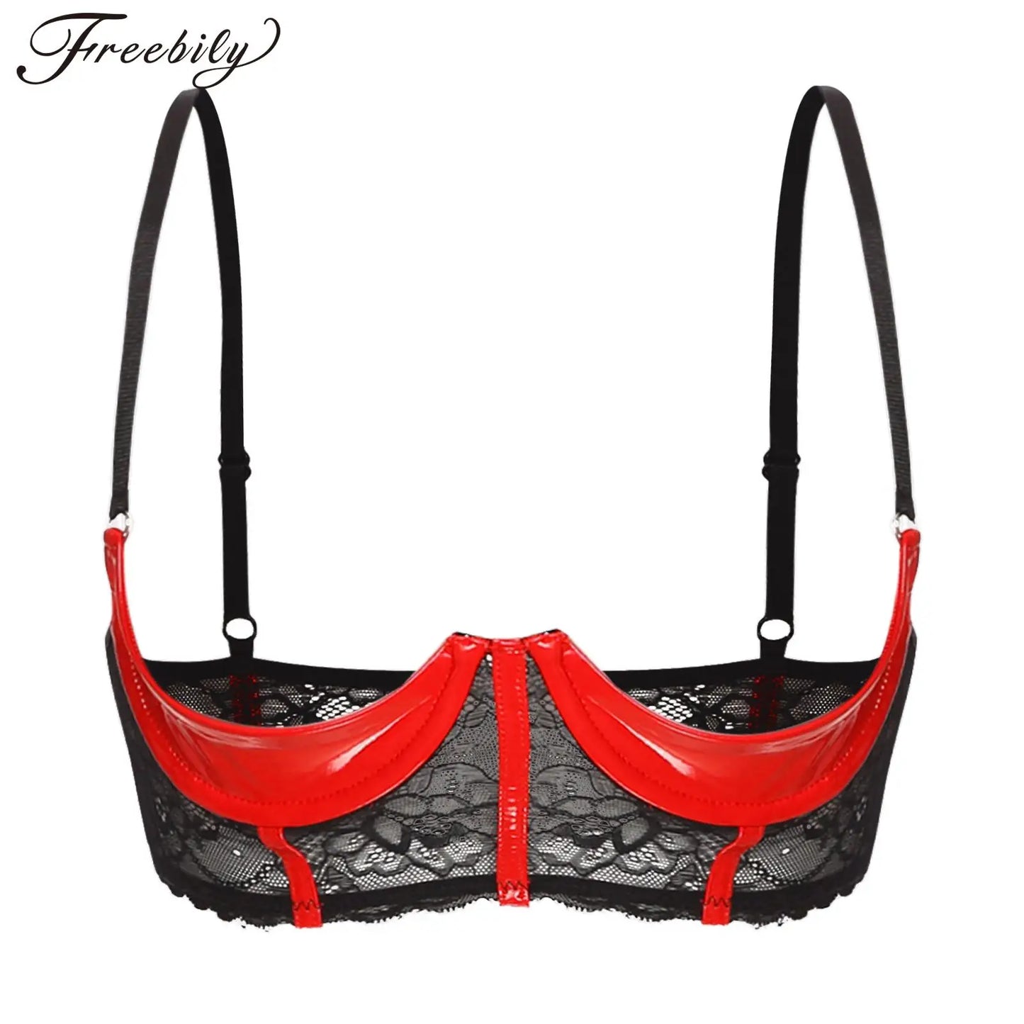 Womens Patent Leather Bra