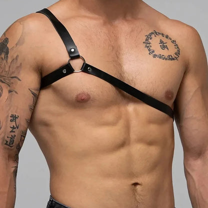 Sexy Men Leather Chest Harness
