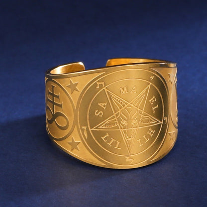 Pentagram Tetragrammaton Ring