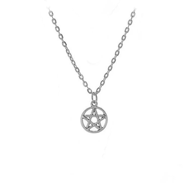 Pentagram Star Chakra Stones Pendant Necklace