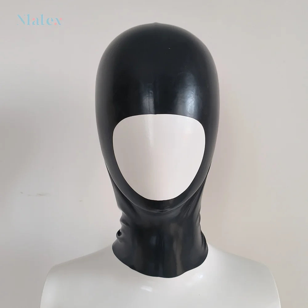 Short Style Latex Full Head Hood