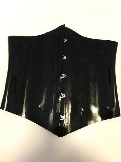 Unisex Black 0.8MM Thicker Latex Waist  Corset