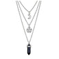 Pentagram Star Chakra Stones Pendant Necklace