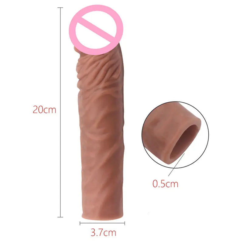Silicone Realistic Penis Sleeve Extender