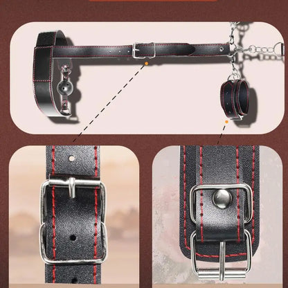 VaHppy Sex Toy Set Anal Hooks Mouth Gag Handcuffs