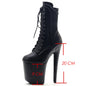 Gothic Fetish Pole Dancer Stripper Clubwear Sexy High Heel Ankle Boots