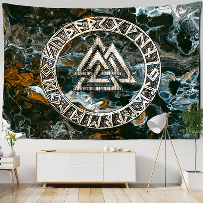 Viking  Mysterious Raven Tapestry