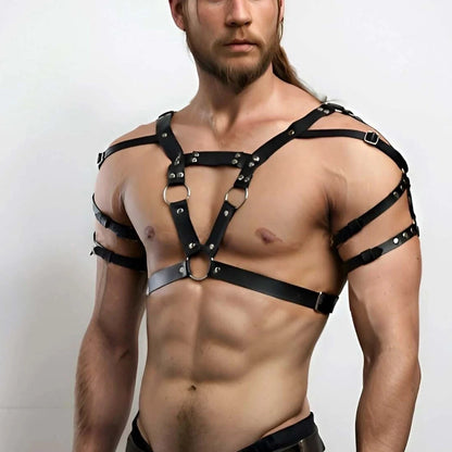 Sexy Men Leather Chest Harness